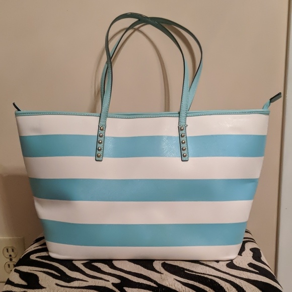 Aldo Handbags - ALDO Blue & White Striped Totebag